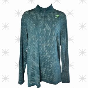 Gymshark Long Sleeve Medium Quarter Zip Pullover gymwear workout everyday Top